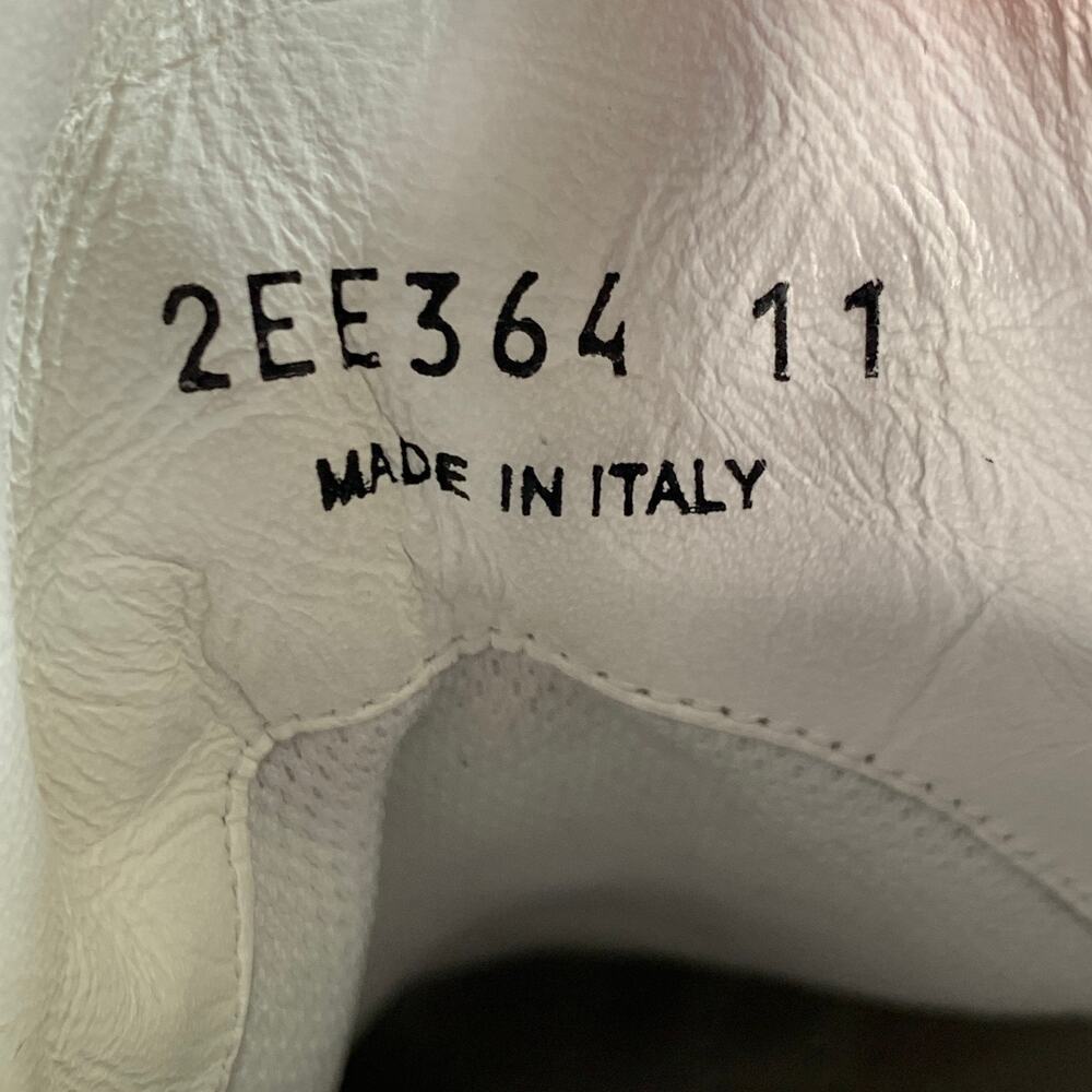 Prada Size 11 White Grey Color Block Perforated L… - image 8